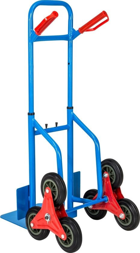 TecTake - trapsteekwagen -  blauw - tot 100 kg - 402451