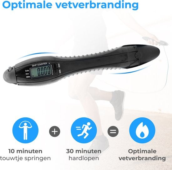 Nuvance - Professioneel Sport Springtouw met Teller - Verstelbaar - Volwassenen en Kinderen - Jump Rope - Speedrope