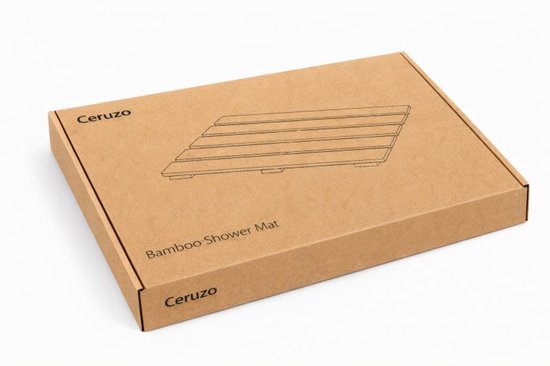 Ceruzo Douchemat Bamboe – Antislip Badmat – 50 x 30 cm – Saunamat