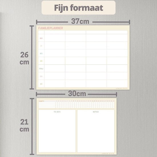 Magnetische familieplanner - weekplanner whiteboard - planner magnetisch - planbord - maandplanner magnetisch