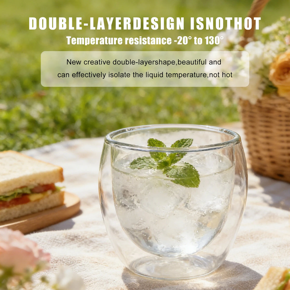 Ju7cer Koffie- en Theeglas - Vaatwasserbestendig - 220 ml