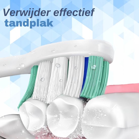 VAIVE Tandenborstel Opzetborstel Set - 6 Stuks - Sonic Wave Precision X8900 - Wit