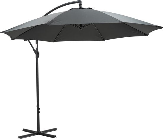 Garden Impressions - Parasol - Athene - Ø300 cm - Frame royal grey - Donkergrijs