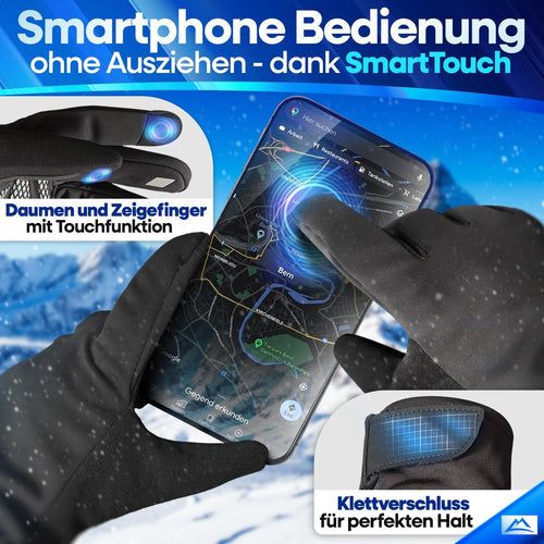 Nextcover® Winter fietshandschoenen heren & dames met ThermoShield 2.0 I Unisex winter fietshandschoenen in maten S-XXL I Warme & waterdichte thermo fietshandschoenen winter waterproof