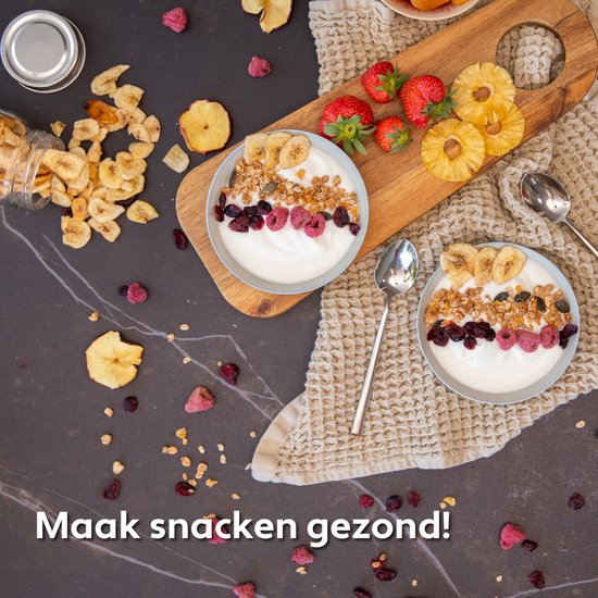 Vita5 PRO 7 Voedseldroger – Droogoven - RVS – 24-Uurs Timer – Led-bedieningspaneel – Dehydrator – 7 Laags