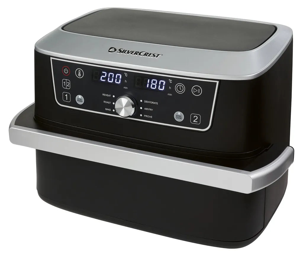 SilverCrest Ultrazone Airfryer SHFDA 2600 A1 - Dual Zone - 2x 5,5L - 2600W - Sync-Finish