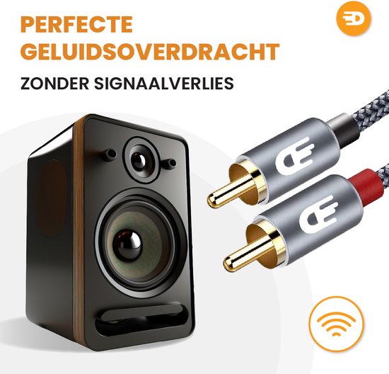 Drivv. Premium Tulp Stereo Audio Kabel - 2RCA naar 2RCA - Tulp Kabel - 5m