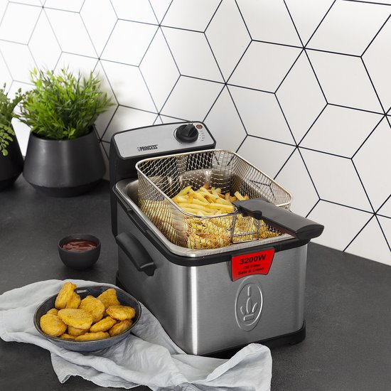 Princess Superior Frituurpan - 3 liter - Koude zone en filters - Krachtig 3200 Watt vermogen - 183001