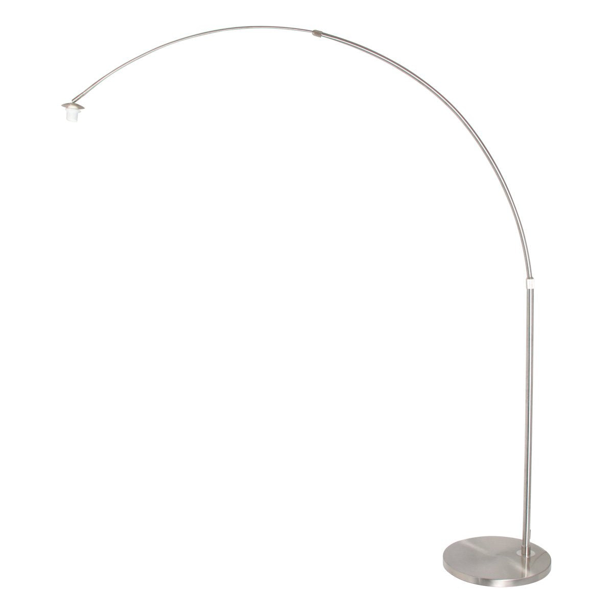 Vloerlampen Staal kleurige booglamp Sparkled Light 7268ST hoogte uitschuifbaar en kantelbaar Steinhauer