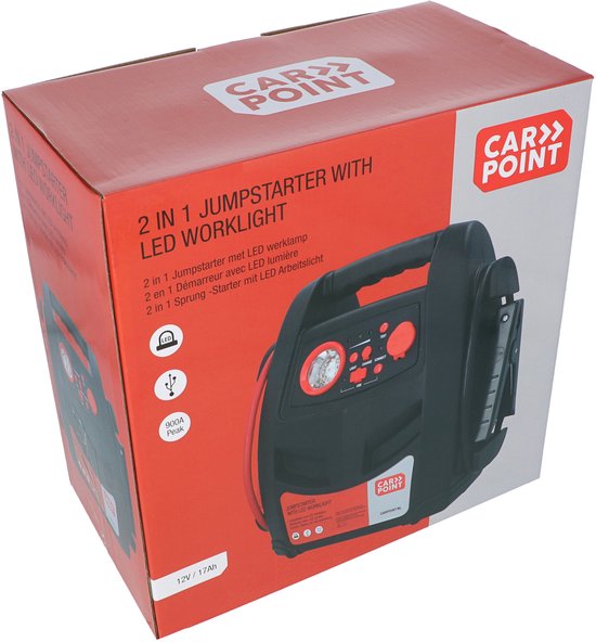 Carpoint Jumpstarter – 12 Volt – Continue vermogen 400A – LED verlichting – Starthulp