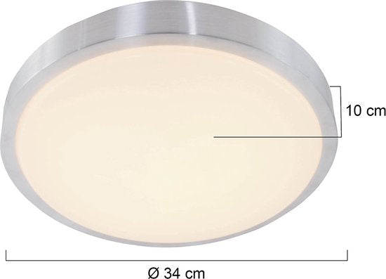 Plafondlamp Galaxy 7831ST Staal, IP44, geschikt voor badkamer, Modern, Mexlite