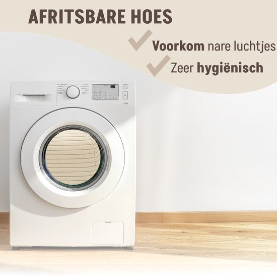 By Cee Cee Orthopedische Hondenmand – Orthopedisch Hondenkussen – Hondenbed – Ribstof - Voor Kleine Honden - Beige - 80x55