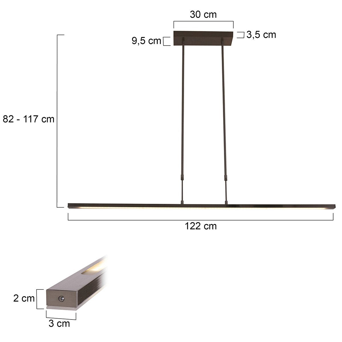 Hanglamp Steinhauer Zelena LED - Staal