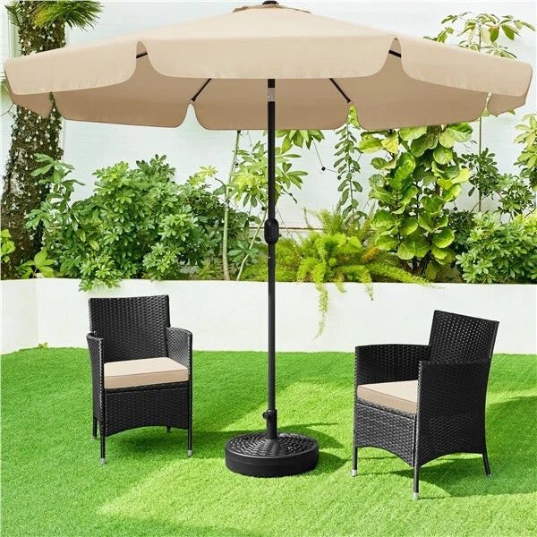 Yaheetech Parasolvoet Ø50 cm - Zwart - Vulbare Parasolstandaard met Water of Zand voor Parasols Ø38-48 mm