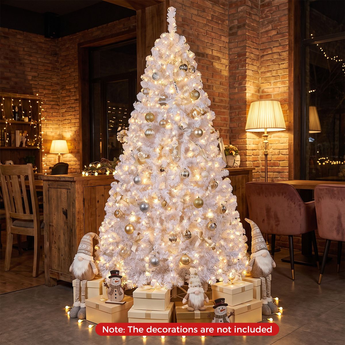 Coast Kunstkerstboom - 180 cm - 230 warmwitte LED-lampen - 8 verlichtingsmodi - Sneeuweffect