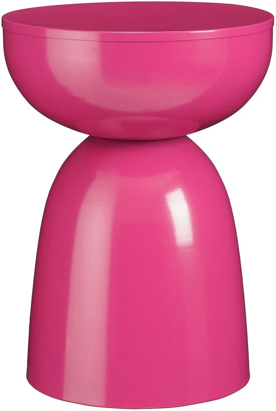 Mica Decorations Elliot Bijzettafel - H45 x Ø32 cm - IJzer - Fuchsia