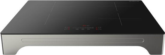 Inventum VKI6010ZIL - Vrijstaande inductie kookplaat - 4 kookzones - 1-fase plug en play - Zilver/Zwart