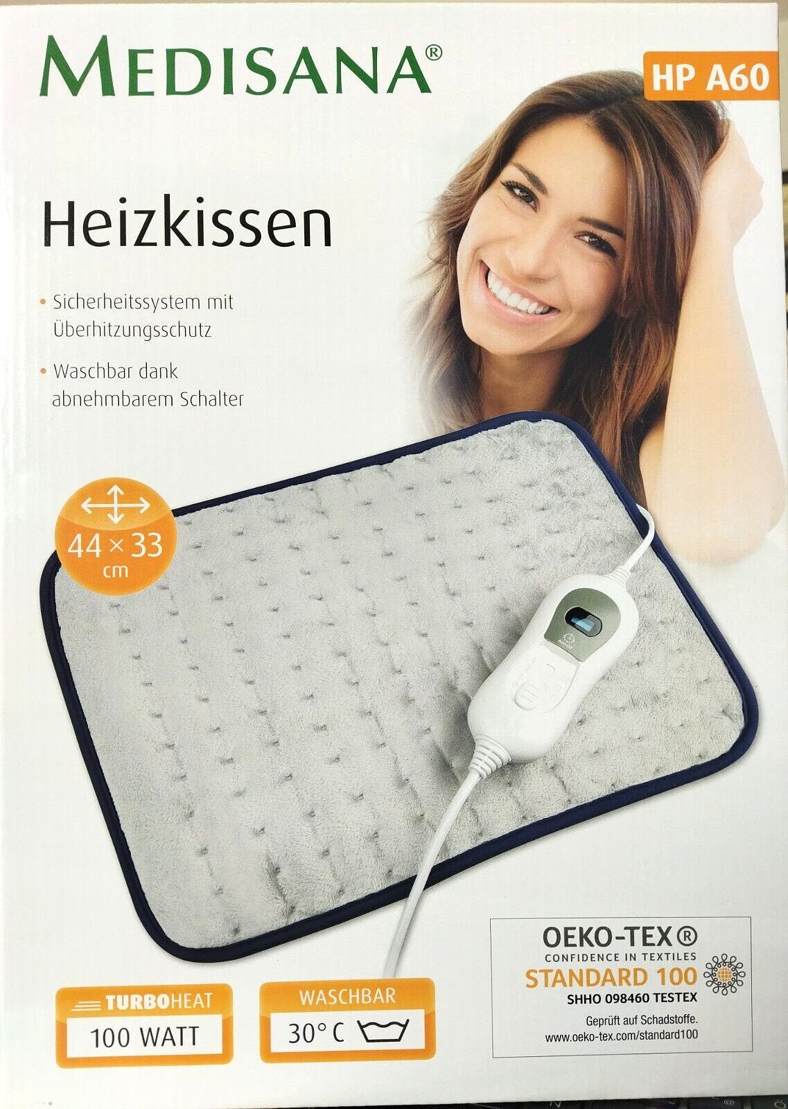Medisana Warmtekussen HP A60 40 x 30 cm – 3 Warmtestanden – 100 W – Zacht