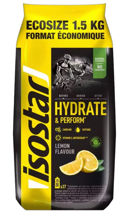 Isostar Hydrate & Perform isotoon sportdrankpoeder - Citroen - 1,5 kg