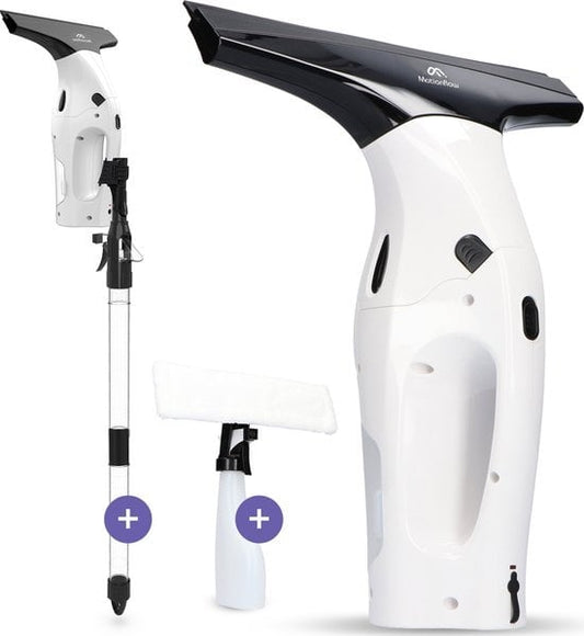 Motionflow Vacuüm Raamwisser met verlengstuk 61cm - Elektrische ruitenreiniger met inwasser - Oplaadbaar