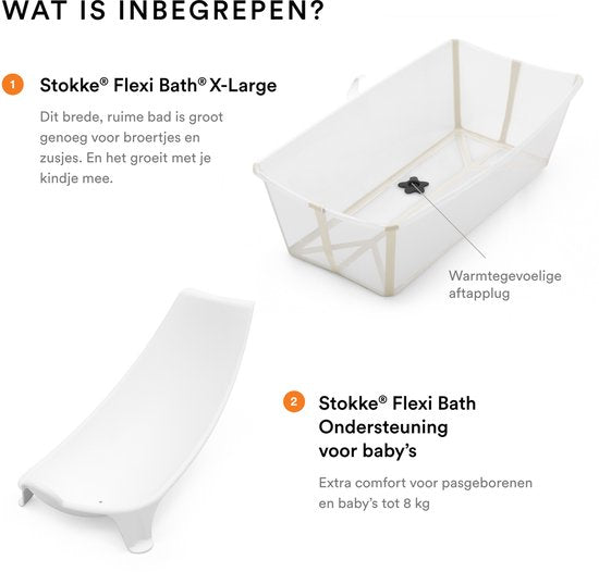 Stokke® Flexi Bath® Xl + Badinzet Bundel | Sandy Beige