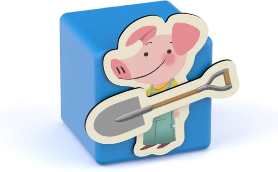 Geomag Magicube Story Building Three Little Pigs - 42-delig - Inclusief Boek en Magnetische Kaarten