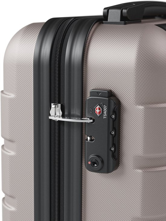 TRVLMORE Handbagagekoffer - 40x30x20 cm - Underseater - 24L - TSA-slot - 2 Wielen - Roségoud