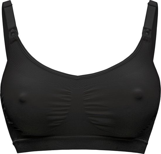 Medela Keep Cool bh - Naadloze voedingsbh - Zwangerschapsbh met 2 ademende zones - Soft Touchmateriaal - Zwart - Maat XL