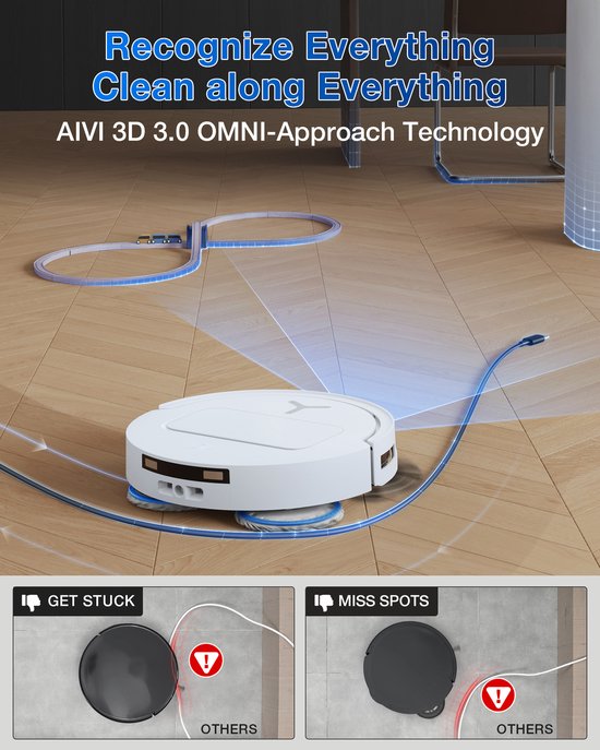 ECOVACS - DEEBOT T50 Omni wit Gen 2 EU - Stofzuig- en dweilrobot - 21.000 Pa zuigkracht- Zelfreinigende Robotstofzuiger met Warmwater – Dweilsysteem - Automatisch Leegstation - Geschikt voor dierenharen