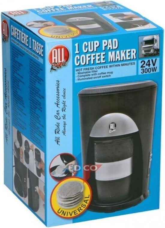 All Ride Koffiezetapparaat voor Vrachtwagen - 24 Volt - Inclusief Mok