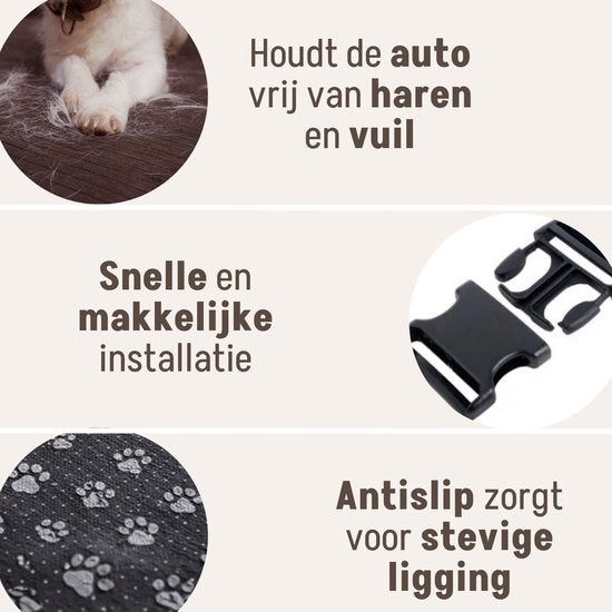 By Cee Cee Autostoel Hond Deluxe - Hondenmand Auto Met Veiligheidsriempje - Automand Hond - Hondenstoel - Autozitje - Beige - Maat S - Puck