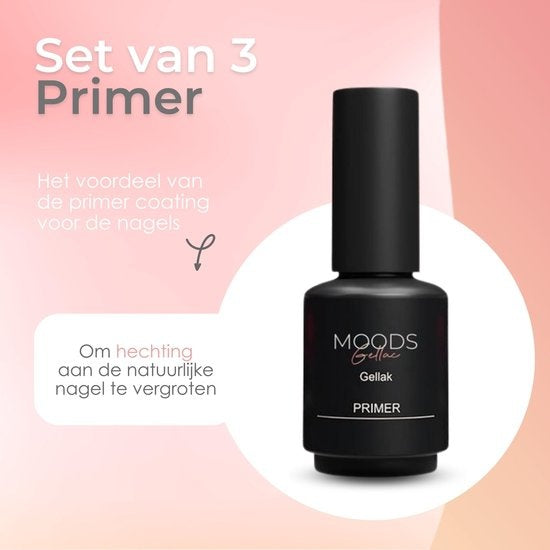 Moods Gellac - Primer - Nagellak - Gellak Starterspakket - Nagels - Gellak Set - 15 ML