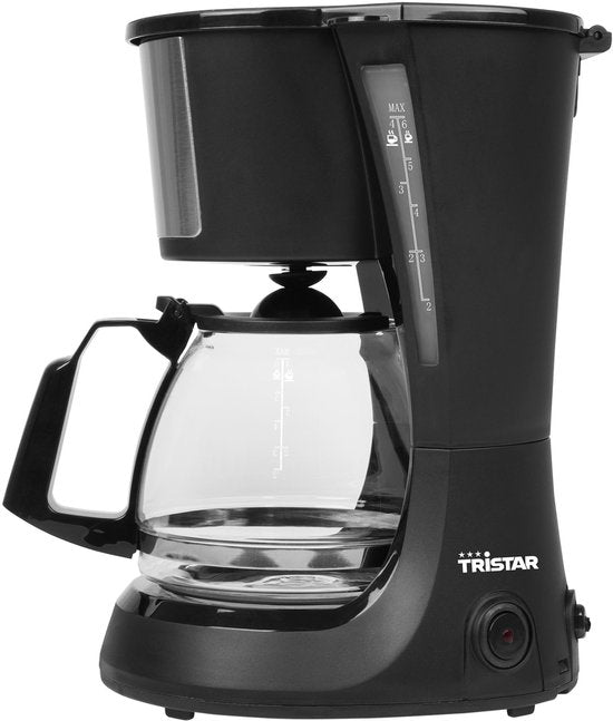 Tristar Koffiezetapparaat filterkoffie 600W - CM-1281 - 0,75L, 6 koppen - Camping geschikt - Zwart