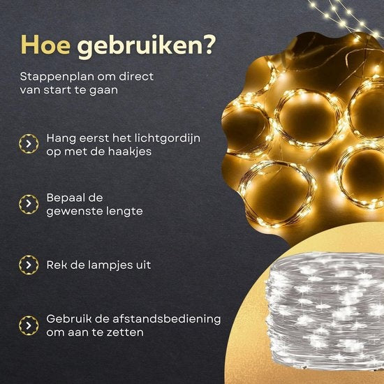 Giftmas LED Lichtgordijn – Kerstverlichting voor Buiten & Binnen – Inclusief Afstandsbediening - 300 LED's – 3x3m