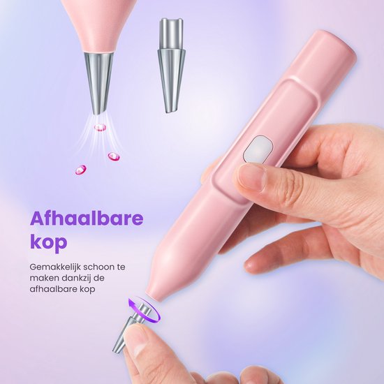 Rubye® – Elektrische Diamant Schilder Pen – Met Vacuümtechniek – Oplaadbaar via USB-C – Comfortabel in Gebruik – Voor Ronde en Vierkante Steentjes – Roze