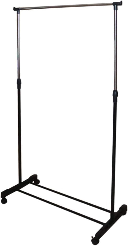 Westerhold Kledingrek – Verstelbaar & Verrijdbaar – max. 5kg – 80 x 43 x 90-165 cm – Zilver