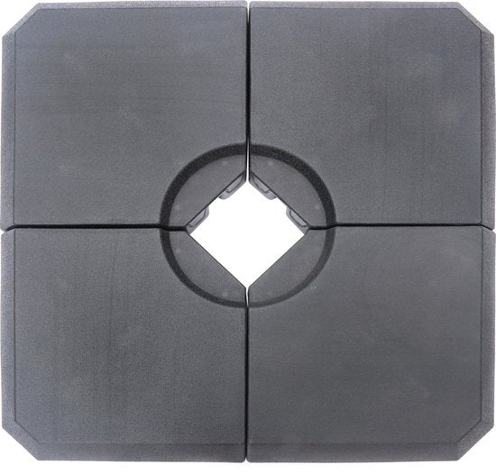 PimXL Parasoltegels Vulbaar - voor kruisvoet van een zweefparasol - 4x20kg - vulbaar met water of zand