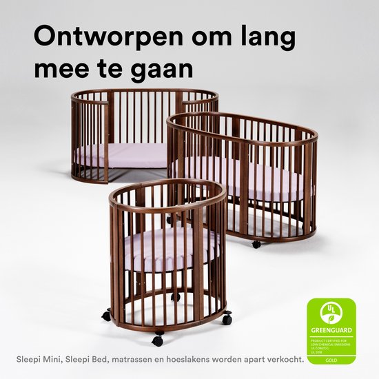 Stokke Sleepi Drape Rod V3, Warm Brown - Gemaakt van massief beukenhout - Compatibel met Stokke Sleepi Bed & Mini