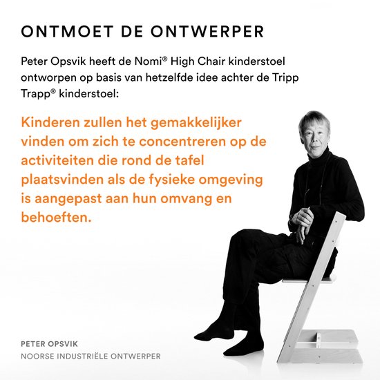 Stokke® Nomi® Kinderstoel - Beuken Natuurlijk - Zwart