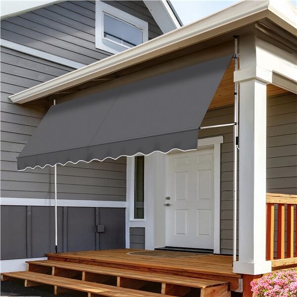 Yaheetech Klemluifel - Balkonluifel met Handslinger 250x180 cm - Beige - Zonder Boren