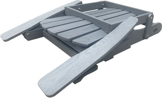 AXI Rosalie Adirondack Stoel Grijs – Houten loungestoel met armleuningen – Opklapbaar - Hoge rugleuning - Tuinstoel – 75,5 x 86,5 x 85 cm – FSC 100% Hemlockhout