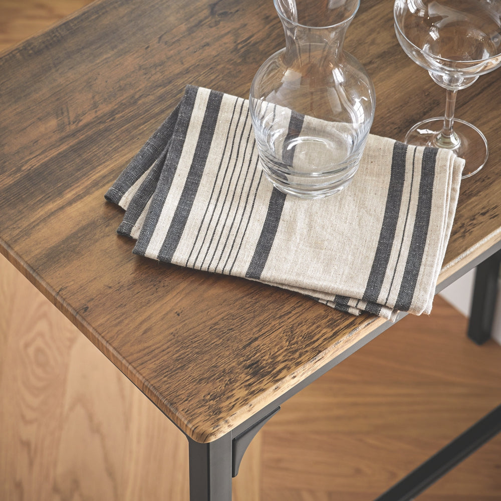 SoBuy OGT03-XL Bistrotafel met 2 krukken - Industrieel - 3-Delig set