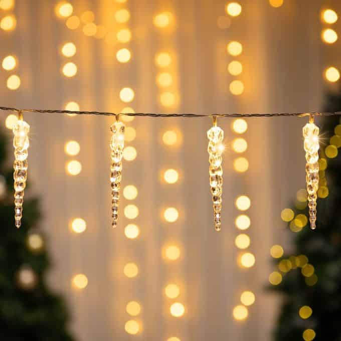 Monzana Regen Lichtketting - Kerstverlichting - Incl. Afstandsbediening - 80 LED's - 13m - Warm wit