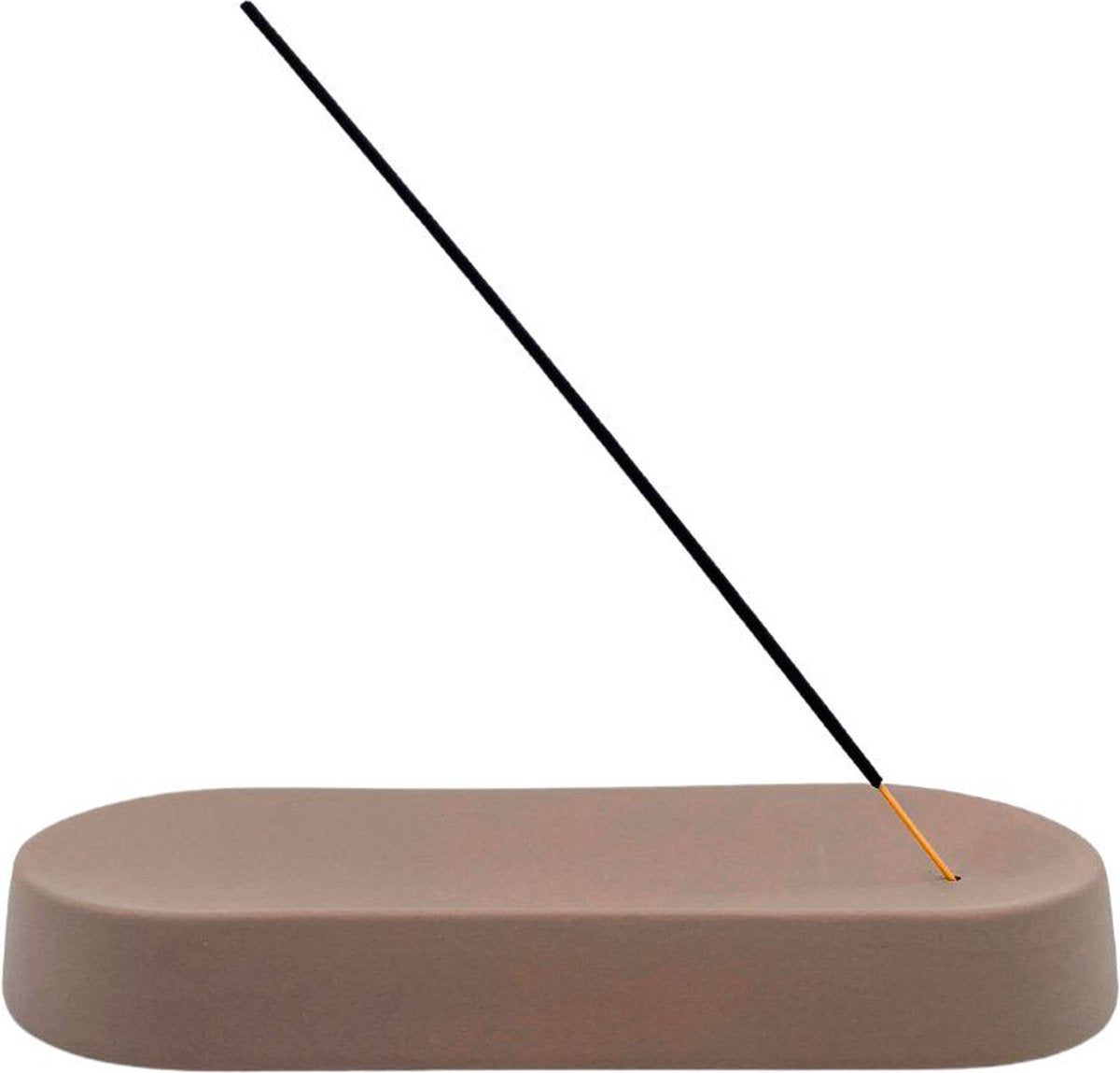 A Sunny Day – Wierookhouder Ovaal – 22 x 9 x 3 cm – Voorzien Van Hittebestendig Keramiek En Stabiel Ontwerp En Glad Oppervlak – Voor Meditatie En Woonkamer – Bruin Keramiek