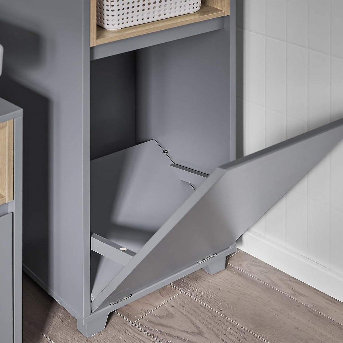 SoBuy -  Waskast - Modern Badkameropbergkast - 35 x 30 x 105cm - Grijs