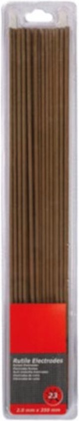 Toolland Rutiele laselektroden Ø2.0 x 350 mm, ideaal voor alle lasposities, 20 stuks