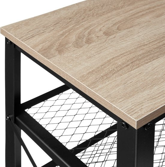 tectake - Schoenenrek Blackpool - schoenenkast - industrial light - 101 x 30,5 x 45,5 cm - 404290