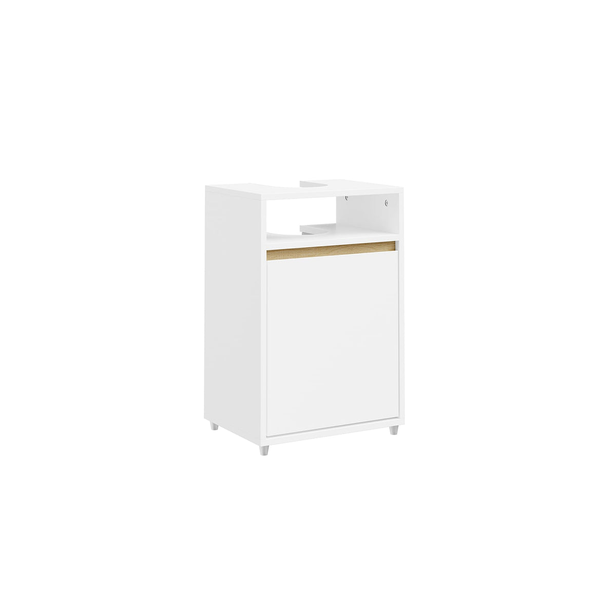 SoBuy Wastafelmeubel 1 Deur - Wit - 40 x 36 x 60 cm - Met Open Vak, Modern