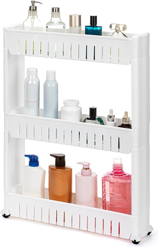 Home&Comfort Keukentrolley op Wieltjes - Compact Opbergrek - 3 Lagen