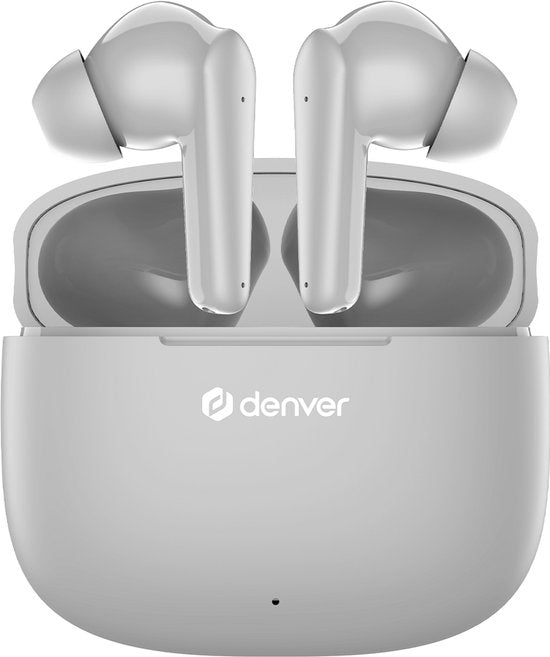 Denver Earbuds - Lichtgewicht Oordopjes - 6 uur luisteren - Bluetooth 5.3 - TWE48 - Grijs